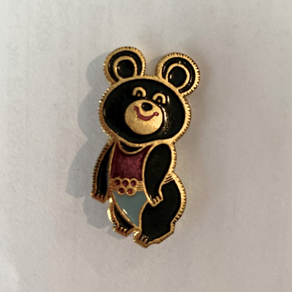 Vintage 1980 Summer Olympic ‘Misha’ pin